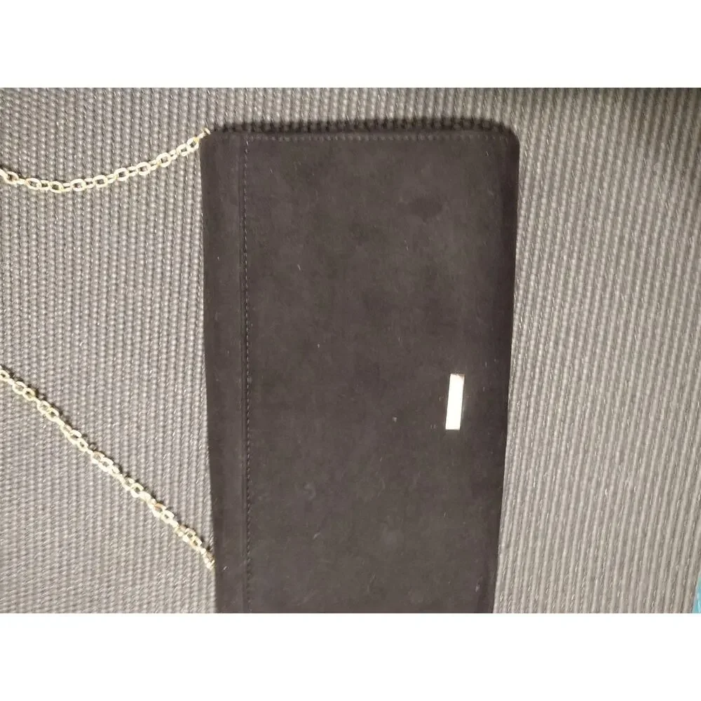 Aldo Clutch Bag Womens Small Black Gold Chain Strap Evening Crossbody Purse
